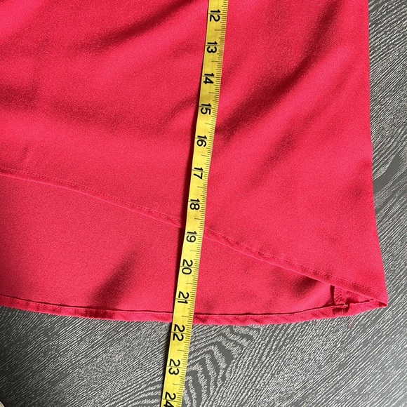 BeBop Red Pullover Elastic Waist Ruffle Collar Summer Dress Size M - Picture 7 of 9